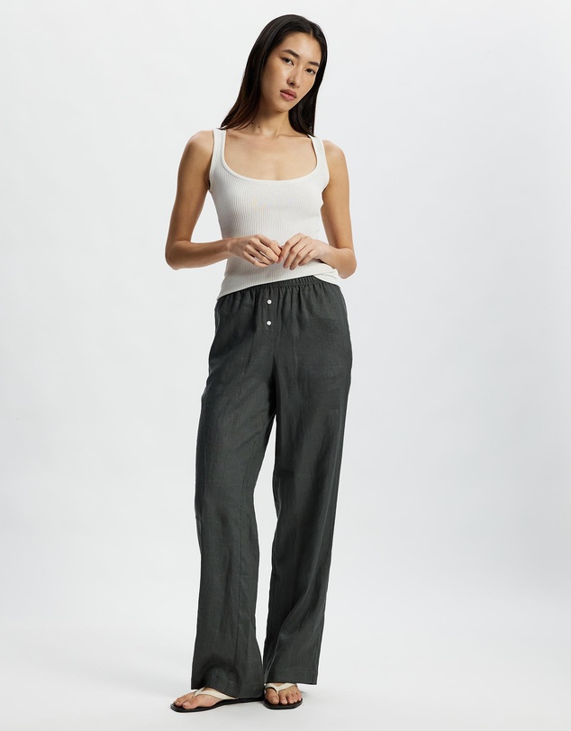 White By FTL - Robin Linen Pants
