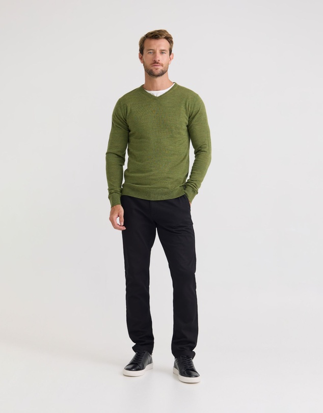 Oxford - Basic V-Neck Pure Wool Pullover