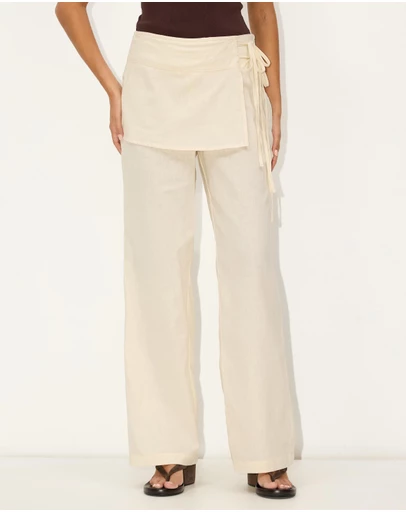 Dazie - Overcast Linen Blend Pants