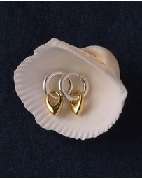 Najo - Petal 2-Tone Huggie Earring