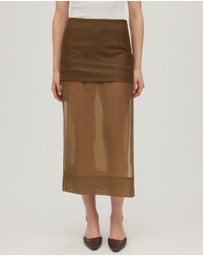 Minima Esenciales - Mika Contrast Layer Maxi Skirt