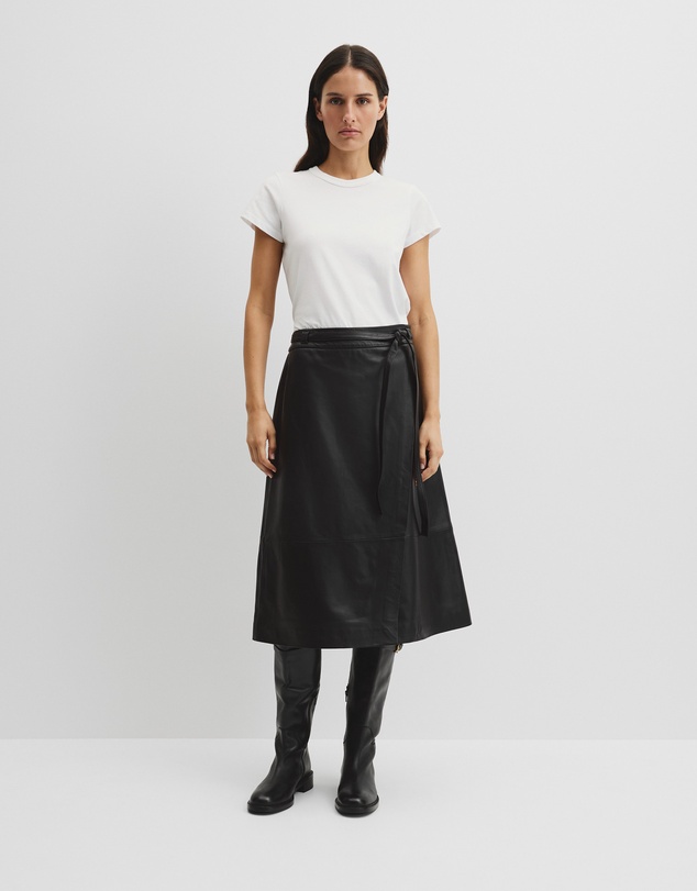 Country Road - Leather Wrap Skirt