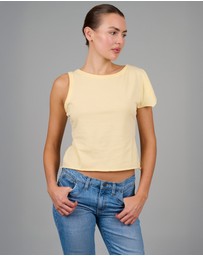 Love and Nostalgia - Two Faced Tee - Lemon Yellow