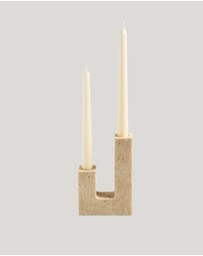 No.22 - Travertine Irregular Candlestick Holder