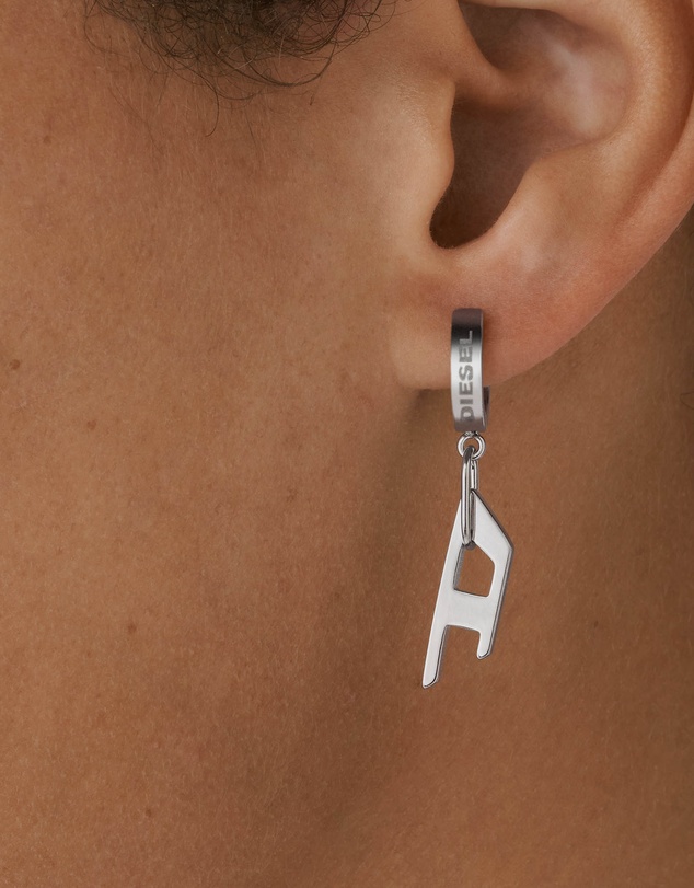 Diesel - Steel Silver-Tone Earring