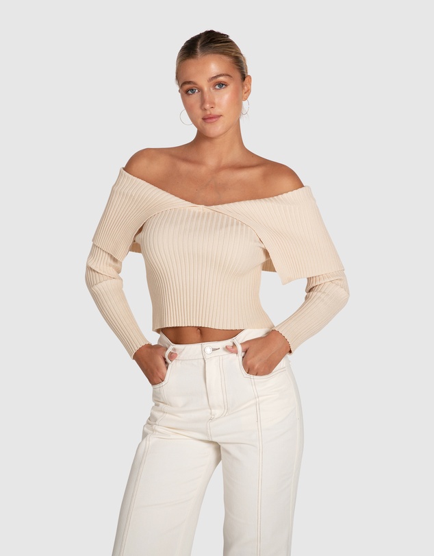 Belle & Bloom - More Than Words Collared Knit Top