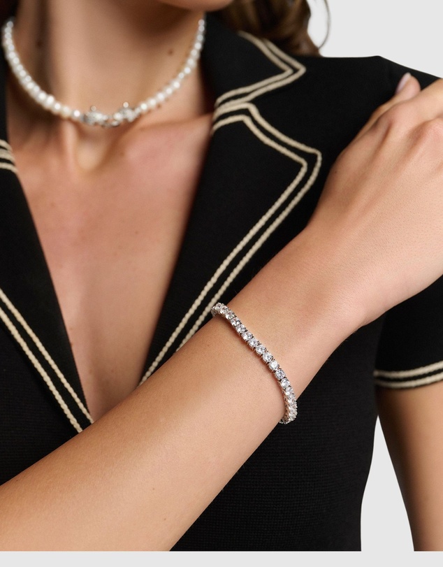 Nialaya Jewellery - Tennis Bracelet In Silver