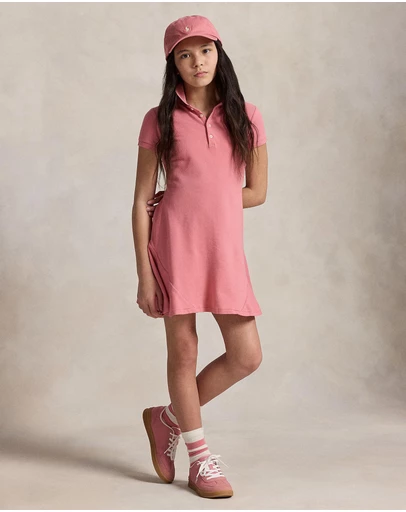 Polo Ralph Lauren - Stretch Mesh Polo Dress - Kids
