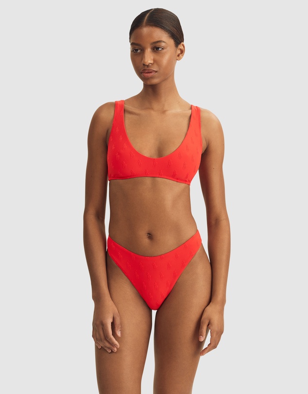 Polo Ralph Lauren - Logo Jacquard Deep Scoop Bikini Top