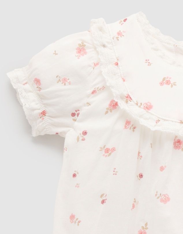 Purebaby - Rosebud Romper - Babies-Kids