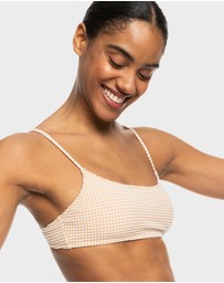 Roxy - Gingham Bralette Bikini Top For Women
