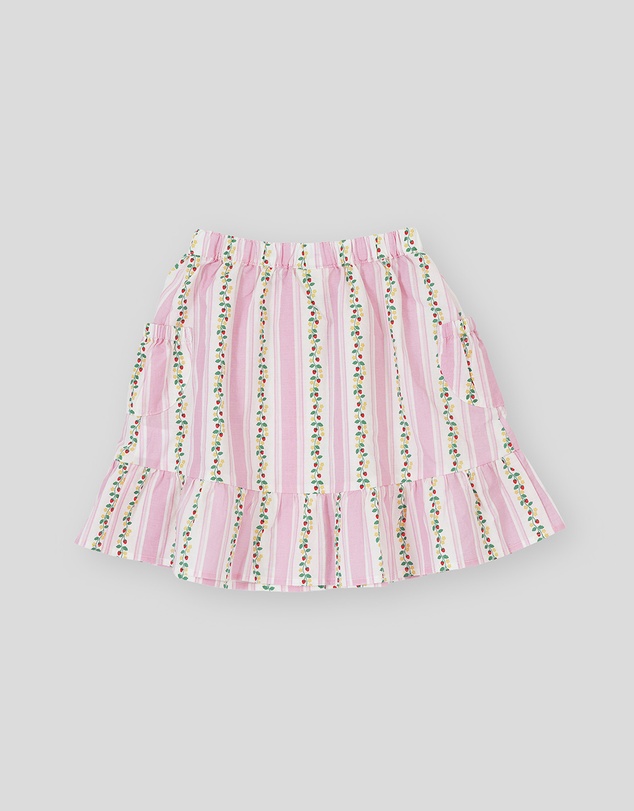 Goldie + Ace - Antique Stripe Strawberry Peplum Skirt - Babies-Kids