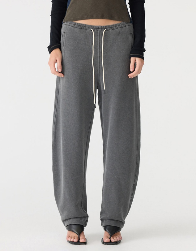 Bassike - Fleece Barrel Leg Trackpants