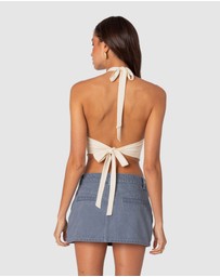 EDIKTED - Raine Curved Halter Top