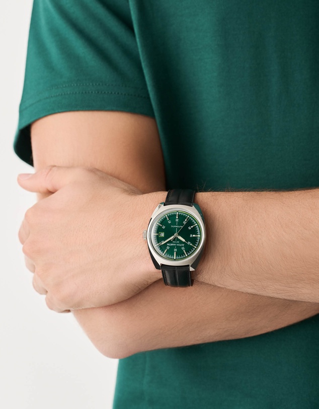 Aston Martin - TS2 Automatic Black Leather Strap Watch