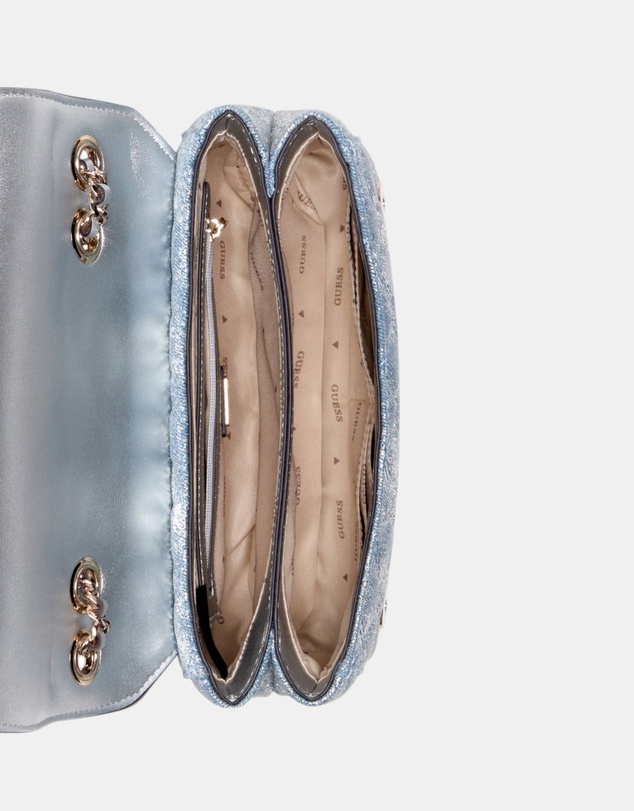 GUESS - Giully II Convertible Denim Flap Bag