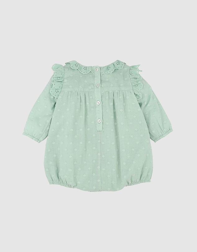 Bebe by Minihaha - Fern Dobby LS Romper - Babies