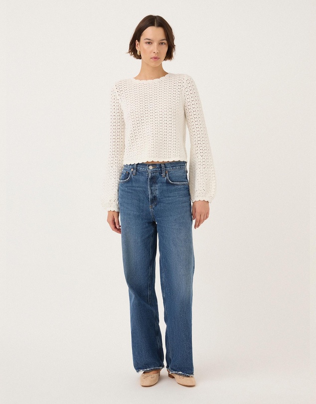 Peony - Pointelle Pullover