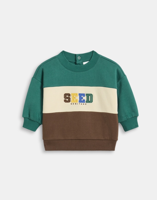 Seed Heritage - Colourblock Logo Sweat