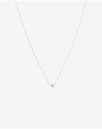 Michael Hill - Mini Heart Necklace with .004TW of Diamonds in Silver