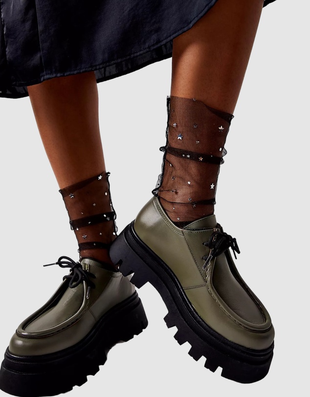 High Heel Jungle - Starry Sky Tulle Socks - Black
