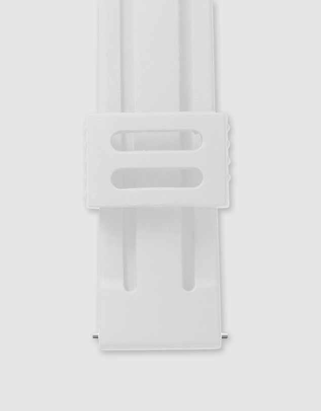Maxum - Liberty Band - White Silicone with Silver Tone Buckle