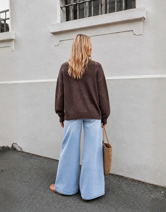 Esther & Co - Chesterfield Jumper - Chocolate