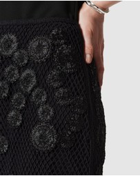 & Other Stories - Floral-Appliqué Mesh Midi Skirt