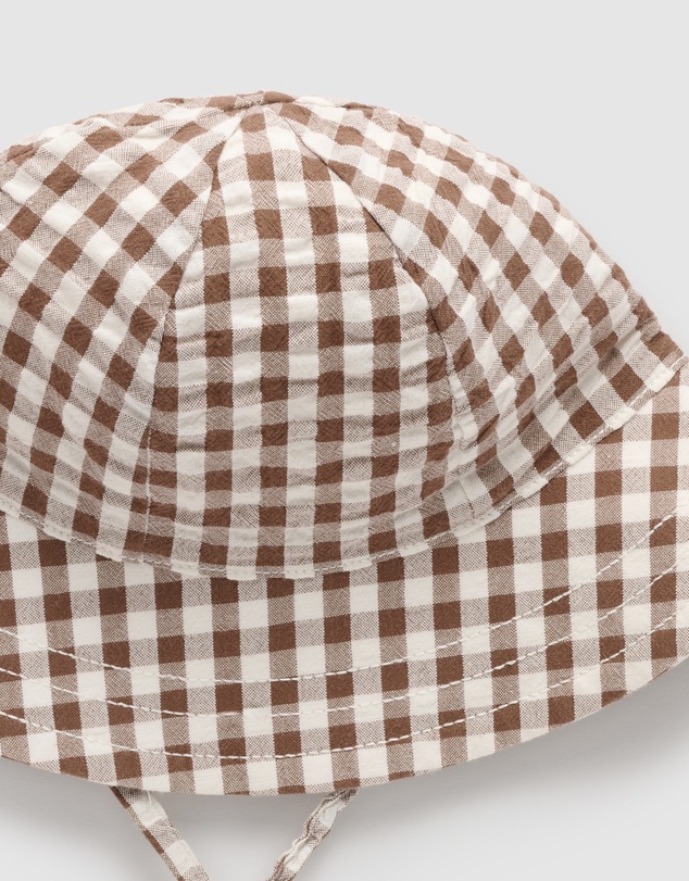 Purebaby - Gingham Hat-Kids-Babies