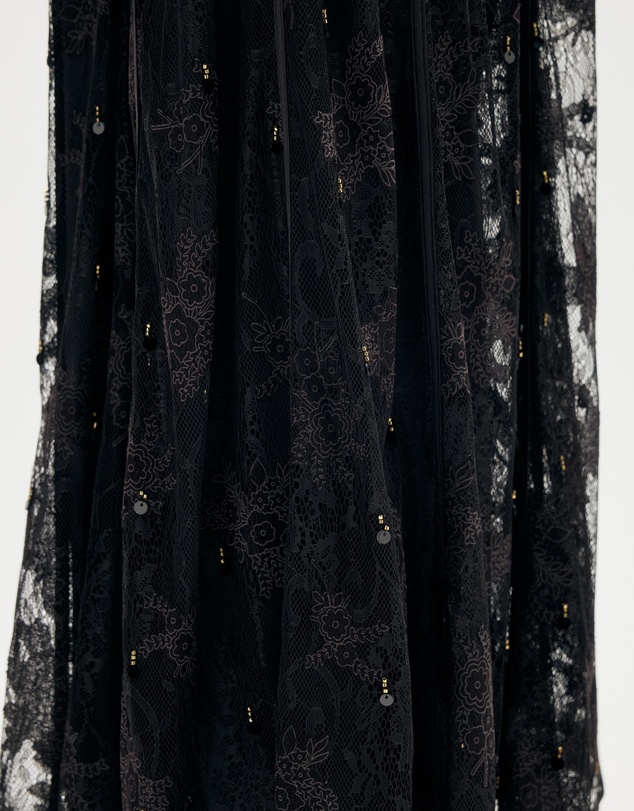 Minima Esenciales - Ninon Beaded Lace Midi Dress