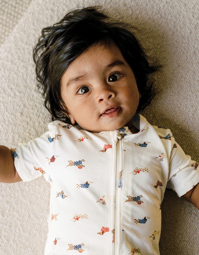 Kynd Baby - Day Or Night Onesie Short Sleeve in Dachshund