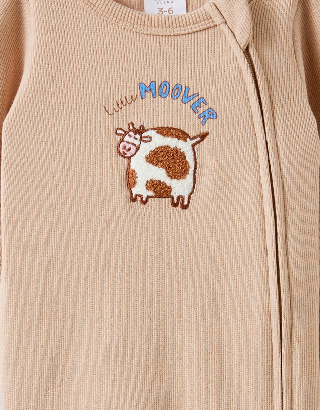 Cotton On Kids - Growie Long Sleeve Zip Romper