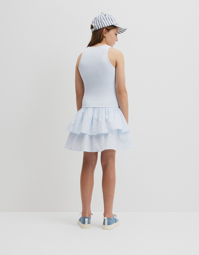 Country Road - Teen Australian Cotton Blend Sleeveless Knit Woven Dress