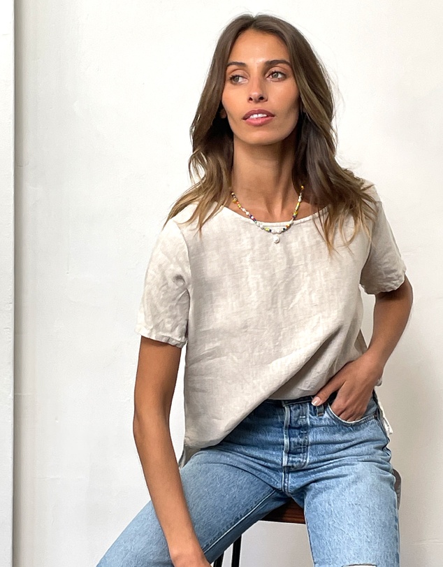 CAMIXA - Teena Linen T-shirt Top