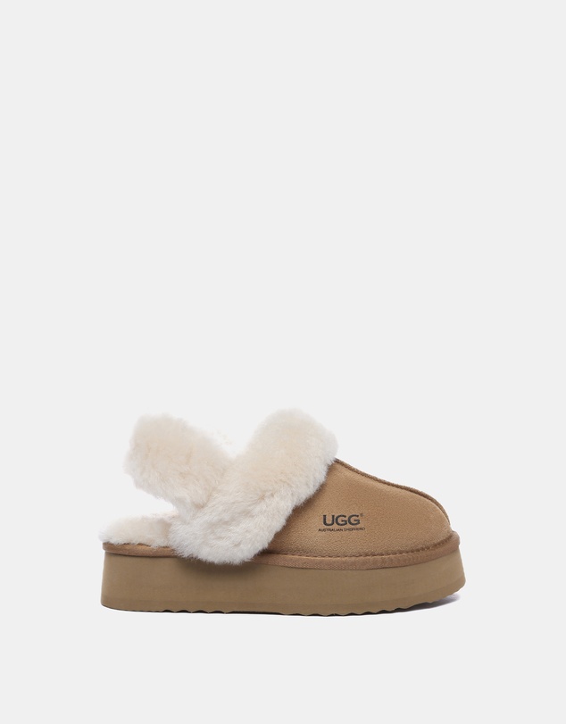 EVERAU - Australian Shepherd Ugg Musa Platform Cow Suede Upper House Shoes