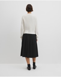 Country Road - Australian Cotton Wool Blend Zip Through Knit Cardigan
