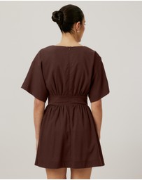 Calli - Glehn Linen Blend Mini Dress