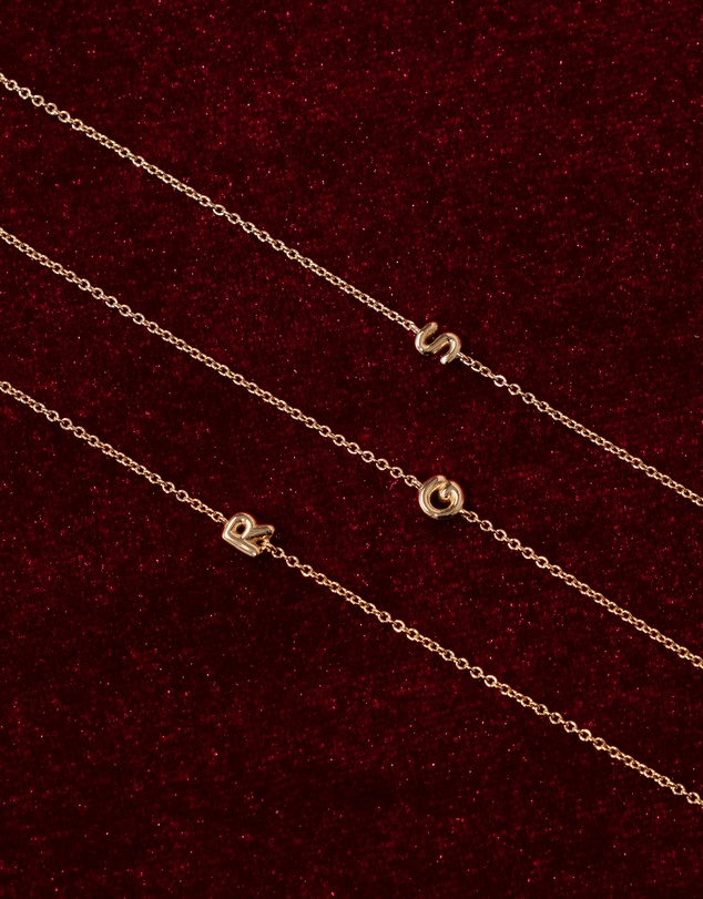 YCL  - Bubble Initial Bracelet X