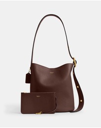 Coach - Natural Grain Leather Bowery Bucket Bag