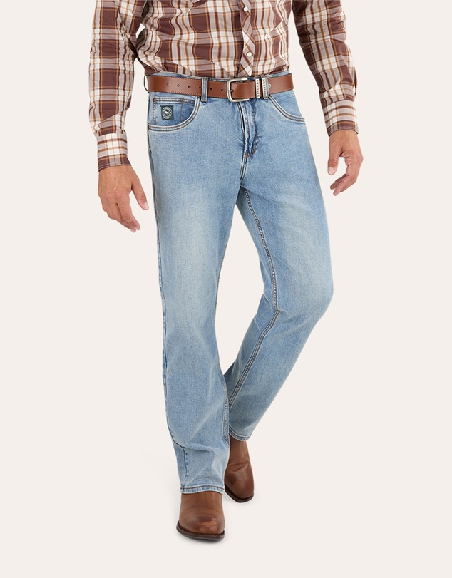 Ringers Western - Muster Mens Slim Straight Fit Mid Rise Jeans