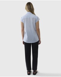 Farage - Cap Sleeve Stripe Shirt