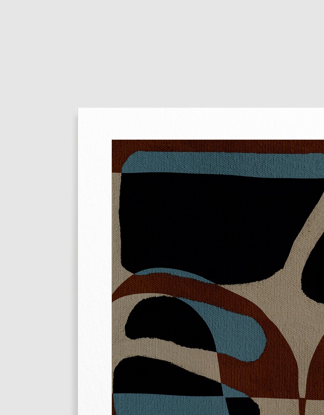 Olive et Oriel - Contour 4 by Shatha Al Dafai Art Print