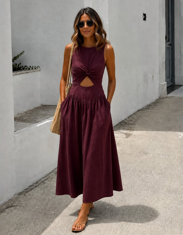 Esther & Co - Kirah Dress - Plum