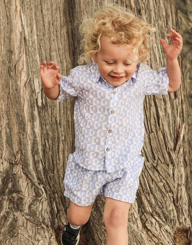 Kynd Baby - Woven Short in Blue Sunrise
