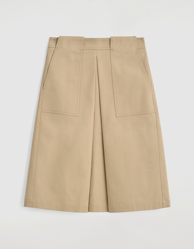COS - Deconstructed Pleated Cotton Midi Skirt