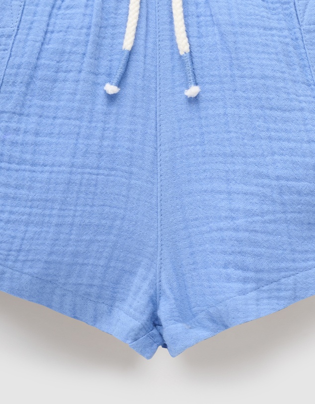 Purebaby - Crinkle Cotton Shorts-Babies