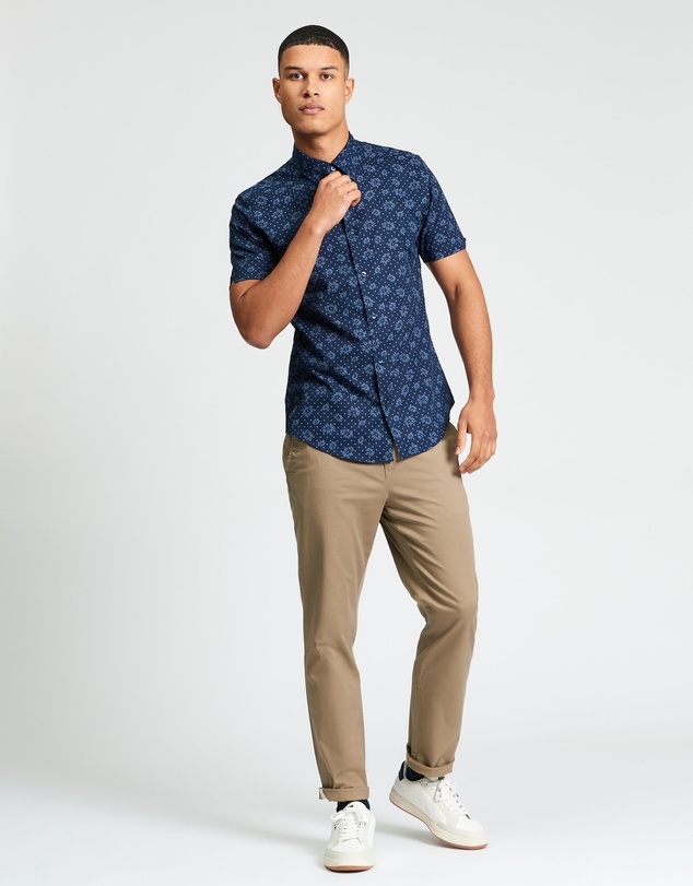 Ben Sherman - Floral Geo Print Short Sleeve Shirt