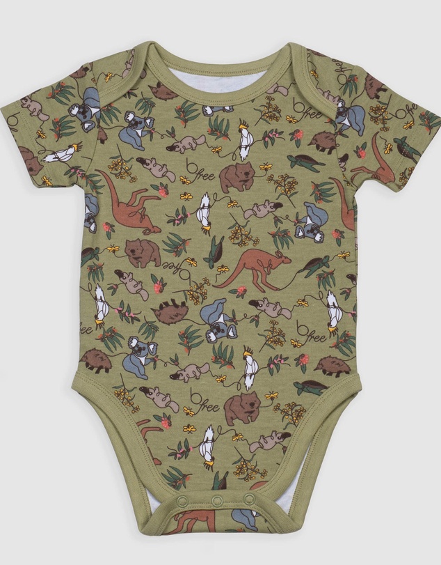 B Free Intimate Apparel - 100% Organic Cotton Short Sleeve Baby Bodysuit - Baby & Toddler