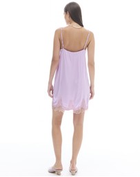 THE TALES - Satin and Lace Slip Dress