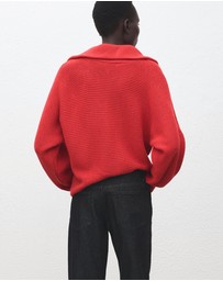 M.N.G - Polo-Neck Ribbed Sweater